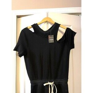 Anthropologie N:PHILANTHROPY NWT $188 off shoulder Black jumpsuit- size small